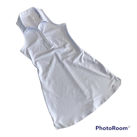 NWOT ALO Yoga Charmed Tennis Dress white - Picture 7 of 14